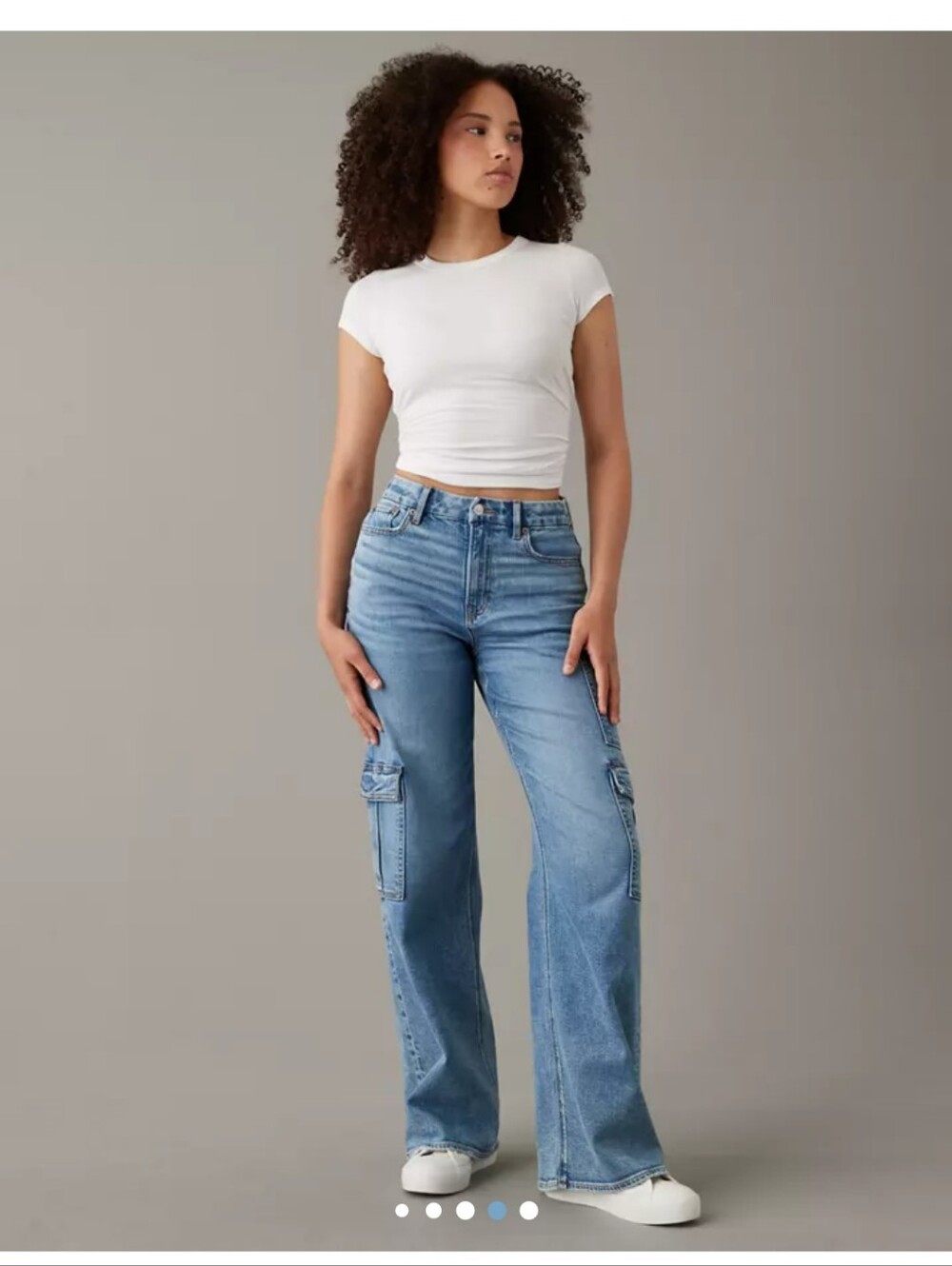 AMERICAN EAGLE Curvy Super High Rise Baggy Jeans - Size 00